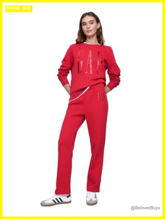 Pants - Logo Jogger - Mid Rise Straight Leg Pull On Sweatpants Cotton Polyester